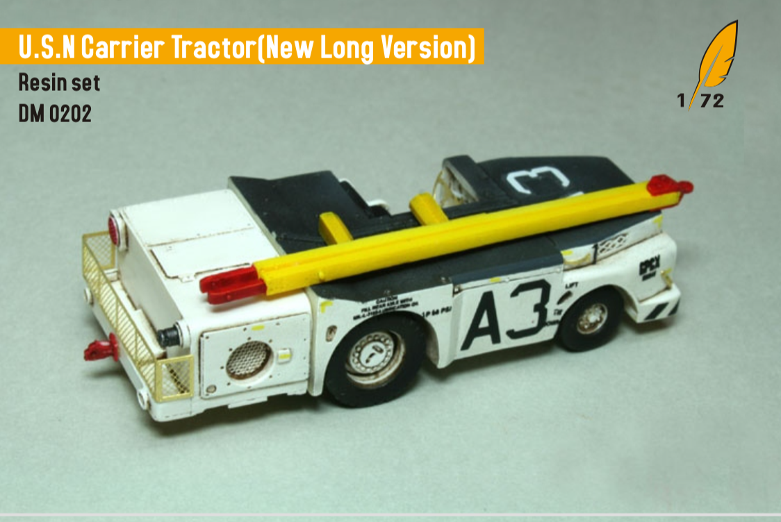 U.S.N Carrier Tractor(New Long Version) Including Tow bar, Wheel chock 1/72 DreamModel