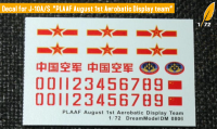 dekály pro PLAAF Augest 1 Aerobatic Display Team (TRUMPETER) 1/72