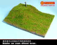 stepní zem (s trávou) vhodné pro 1/32, 1/35 a 1/48 (40cm x 30cm) Phoenix Model